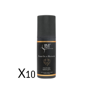 10 יחידות שמן לזקן ולשפם מבית ABA 150 מ"ל