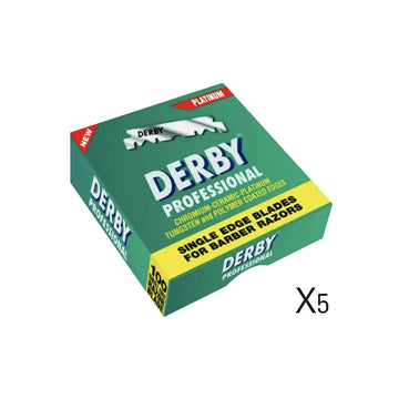 5 חבילות תערים חצויים 100 יחידות (סה"כ 500) - Derby Professional