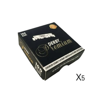 5 חבילות תערים חצויים 100 יחידות (סה"כ 500) - Derby Premium
