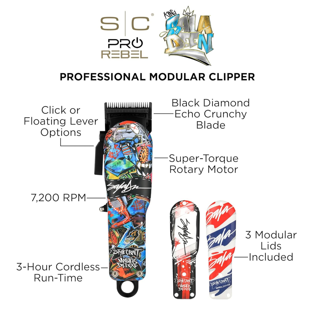 מכונת התספורת מהדורה מוגבלת סטייל קראפט StyleCraft x King Saladeen Rebel