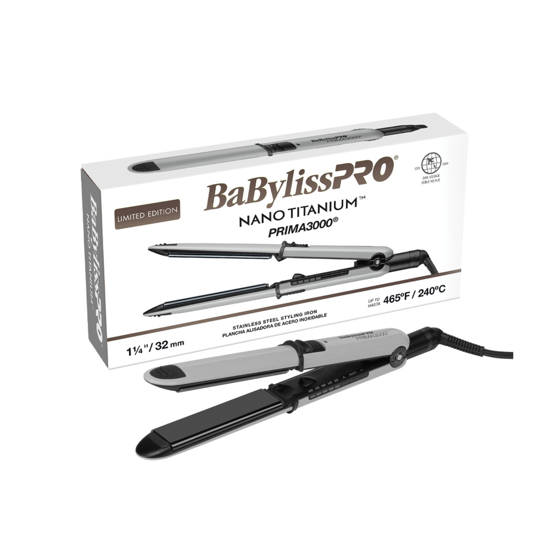 מחליק מקצועי לשיער בייביליס פרו  Babyliss pro  Nano 1.25 BNT3000TGY