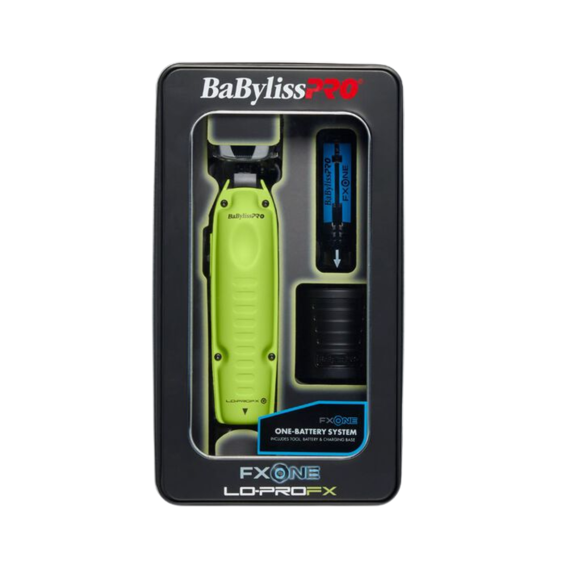 מכונת פיניש בייביליס פרו מהדורה מוגבלת BaBylissPRO® FXONET Lo-ProFX Limited Edition Neon Yellow Trimmer (Kit Includes Charging Base & Battery)