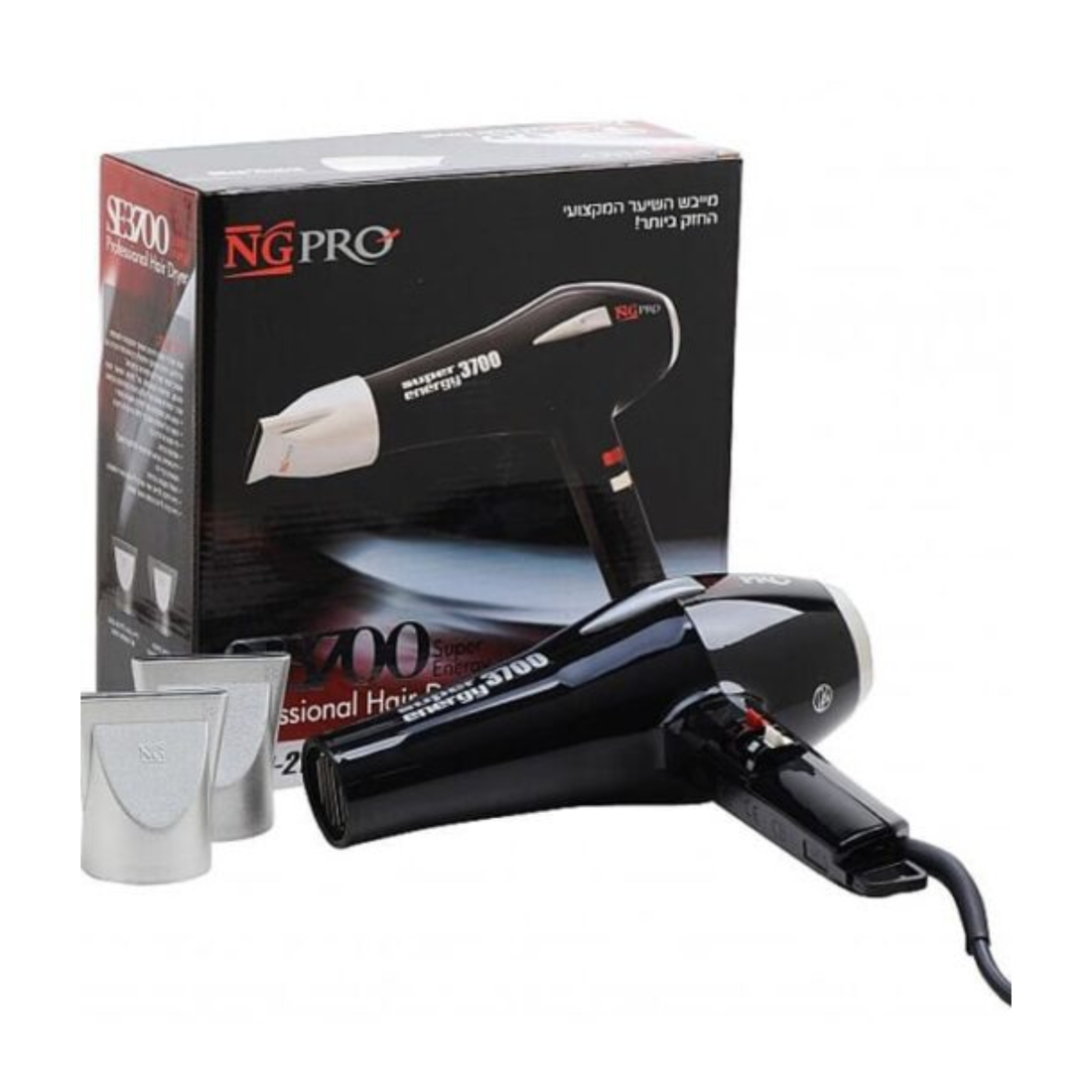 מייבש שיער מקצועי NG PRO אן ג'י פרו Super Energy Gideon SE3700