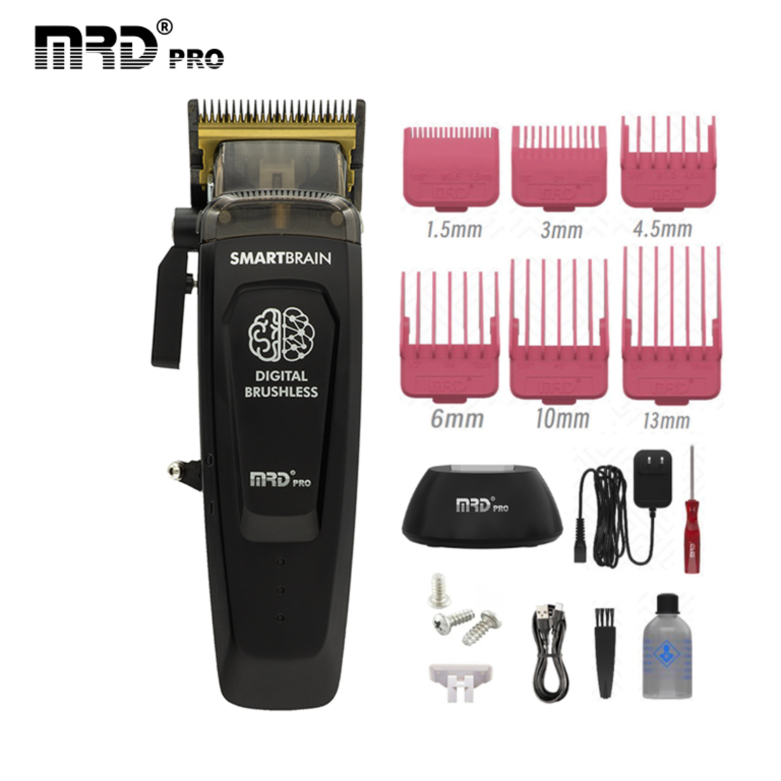 מכונת תספורת שחורה MRD PRO HC-90-4 Black אם אר ד
