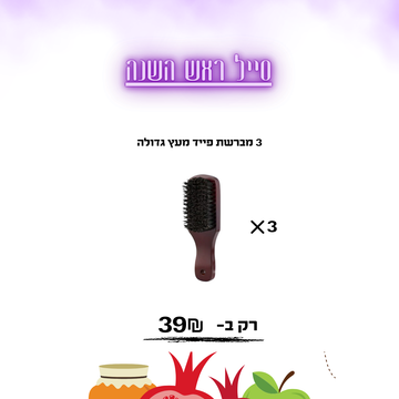 3 מברשת פייד מעץ גדולה