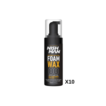 Nishman Foam Wax 150ml 10 יחידות ווקס בקצף לשיער