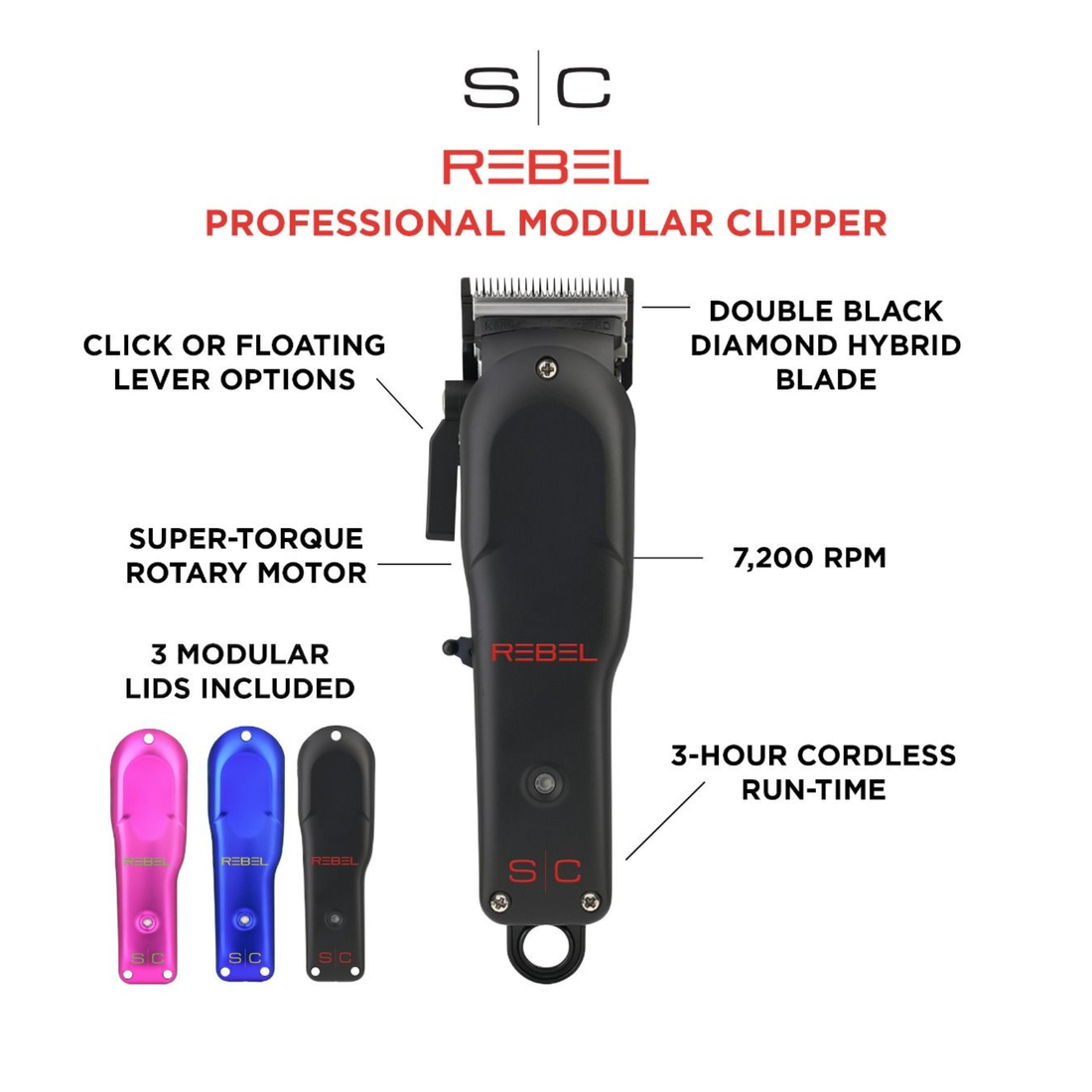 מכונת תספורת מקצועית סטייל קראפט ריבל SC Rebel