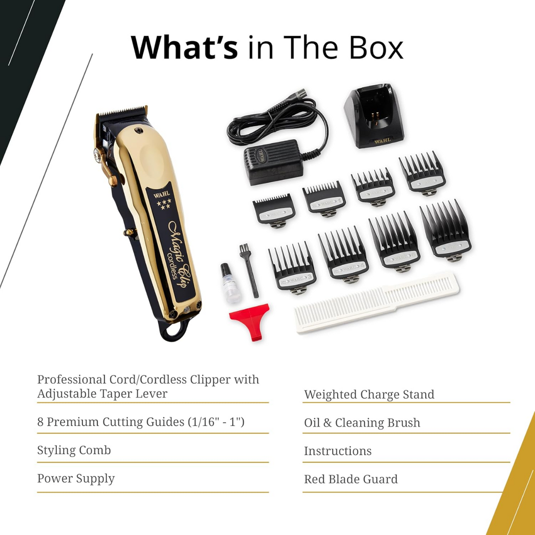 מכונת תספורת- WAHL MAGIC CLIP GOLD 8148-716