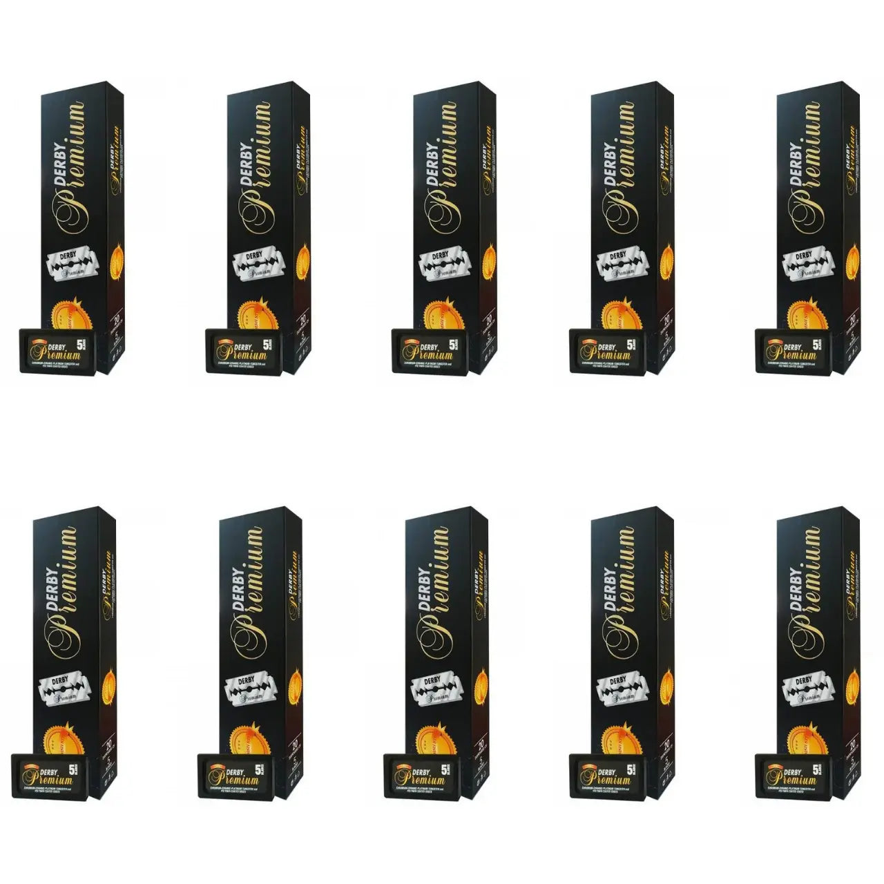 10 חבילות תערים שלמים 100 יחידות (נשבר ל 2000) – Derby Premium