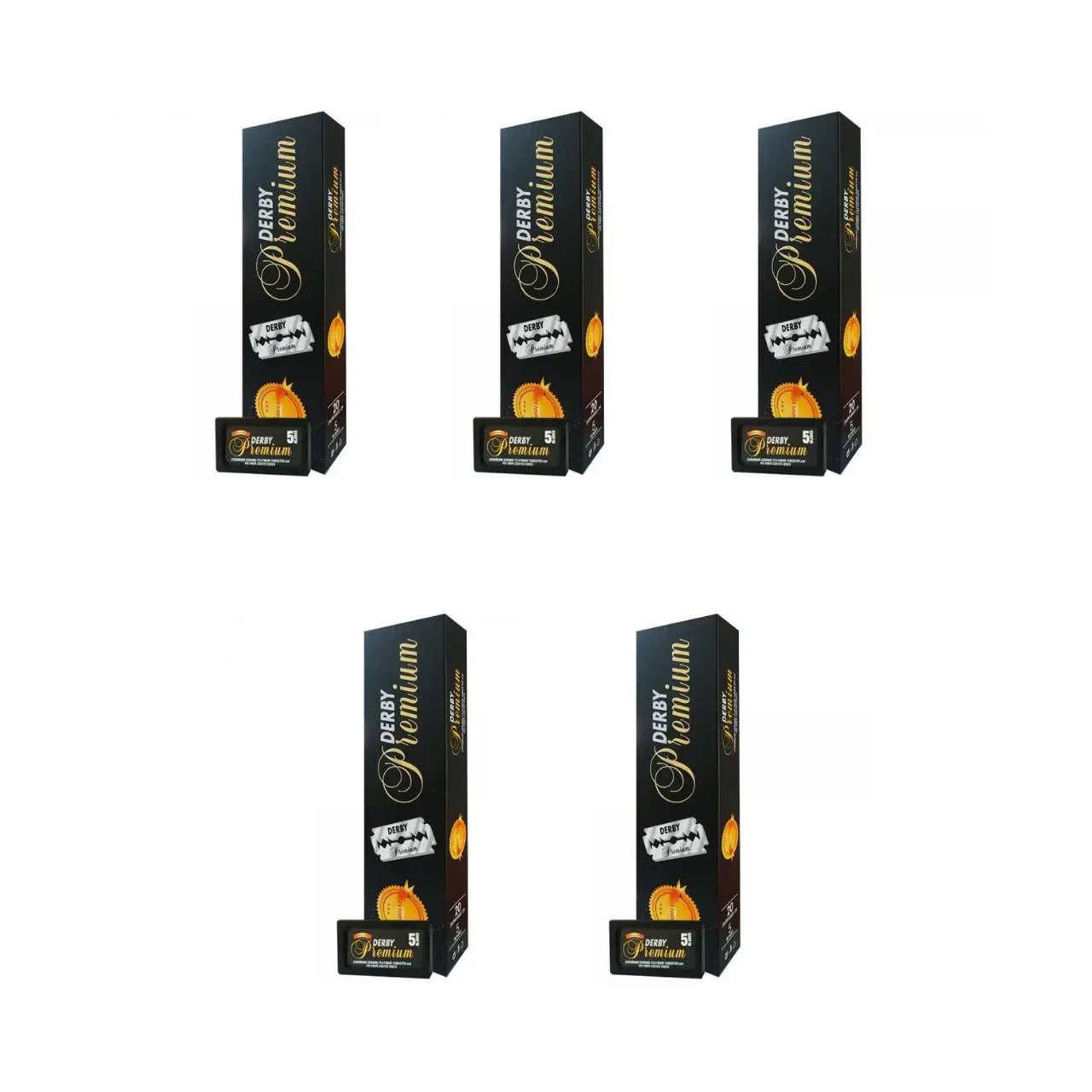 5 חבילות תערים שלמים 100 יחידות (נשבר ל 1000) – Derby Premium