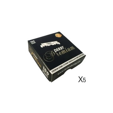 5 חבילות תערים חצויים 100 יחידות (סה"כ 500) - Derby Premium